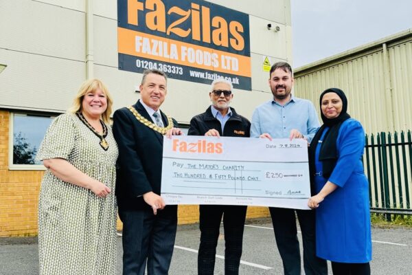 The Mayoress and Mayor of Bolton Iqbal Patel Richard Livesey and Fazila Malek